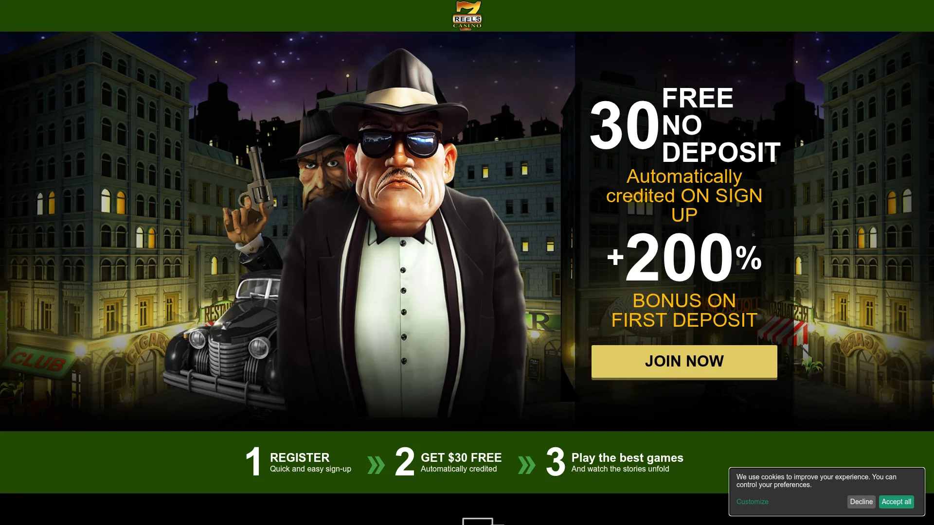 7reels Casino desktop casino interface